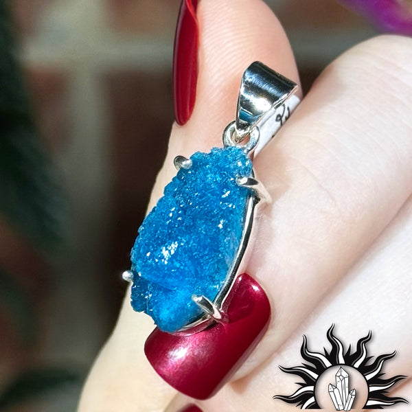 Cavansite Crystal Pendant