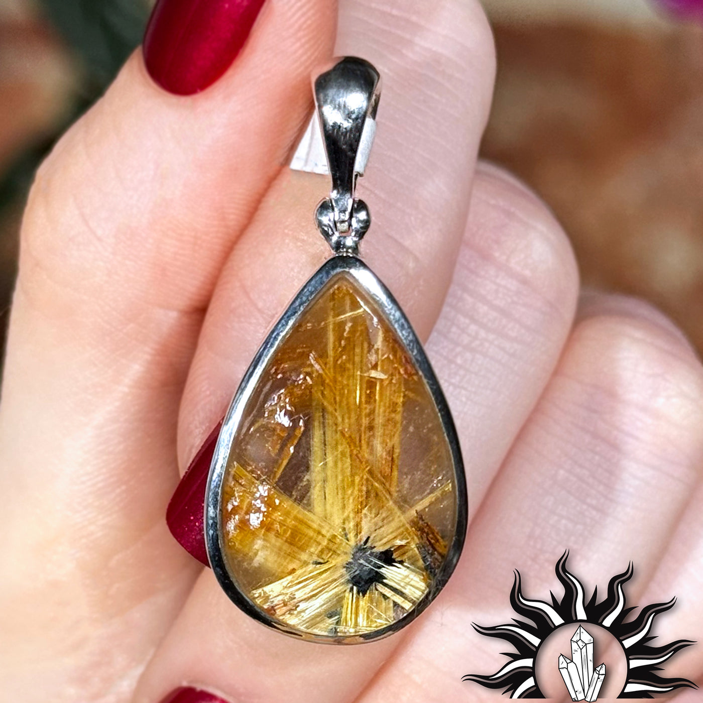 Rutilated Quartz Pendant