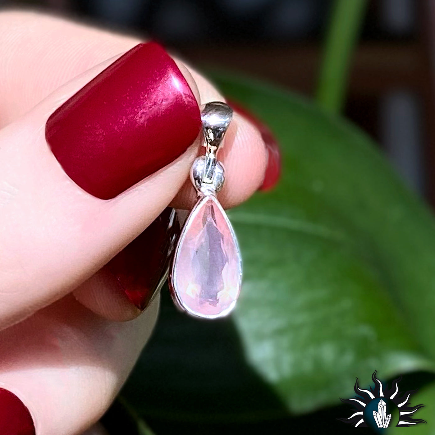 Rose Quartz Cut Pendant